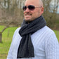 Charcoal Grey Men's Cashmere Scarf