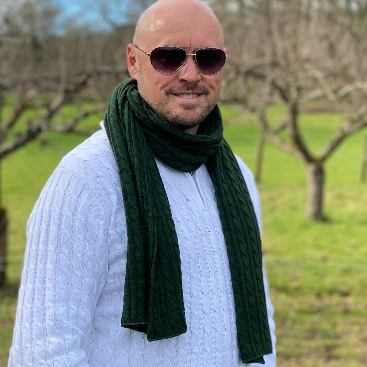 Racing Green Men's Cashmere Scarf