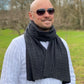 Charcoal Grey Men's Cashmere Scarf