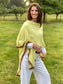 Limited Edition: Canary Yellow & Camel Trim Luxury Cashmere Cape