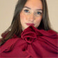 Burgundy Pashmina - Cut Fringe