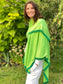 Limited Edition: Apple Green & Rainforest Trim Luxury Cashmere Cape